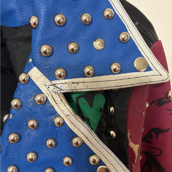 Vibrant Studded Leather Jacket - Picture 12 of 15
